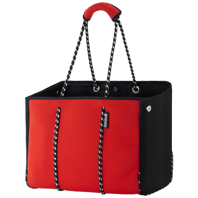 QOGiR Neoprene Multipurpose Beach Bag Tote with Inner Zipper Pocket (Red, X-Large) - Image 1